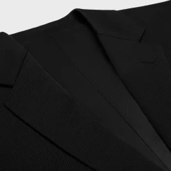 classic jacket in diagonal wool