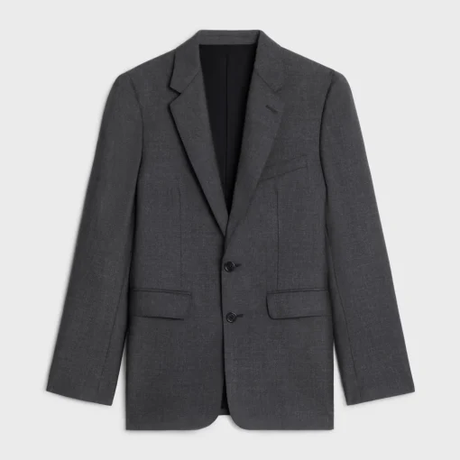 classic jacket in lightweight wool