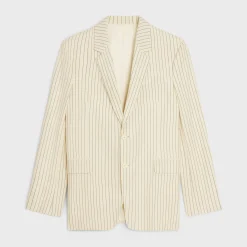 classic jacket in striped wool