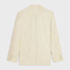 classic jacket in striped wool