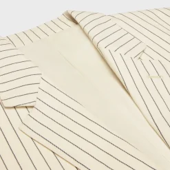classic jacket in striped wool