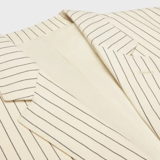 classic jacket in striped wool