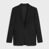 Classic jacket in wool gabardine