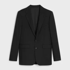 Classic jacket in wool gabardine
