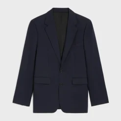 Classic jacket in wool gabardine