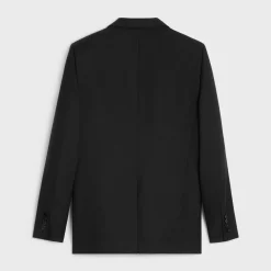 Classic jacket in wool gabardine