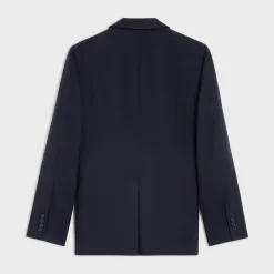Classic jacket in wool gabardine
