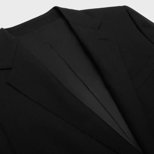 Classic jacket in wool gabardine