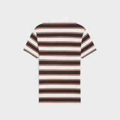 classic polo shirt in striped cotton jersey