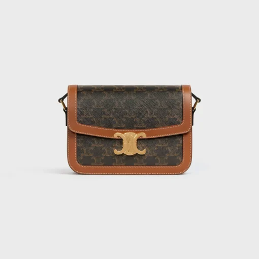 Classique Triomphe Bag in Triomphe Canvas and Calfskin