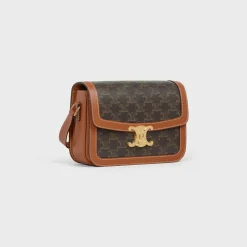 Classique Triomphe Bag in Triomphe Canvas and Calfskin