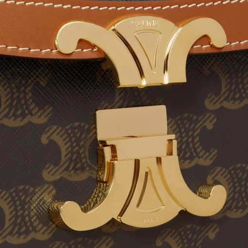 Classique Triomphe Bag in Triomphe Canvas and Calfskin