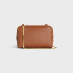 Clutch on Chain Cuir triomphe in smooth calfskin