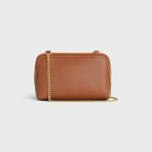 Clutch on Chain Cuir triomphe in smooth calfskin