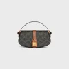 CLUTCH ON STRAP TABOU in Triomphe canvas and calfskin