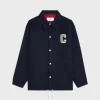 coach jacket in double-face wool