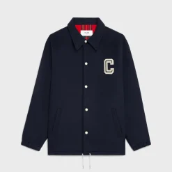 coach jacket in double-face wool