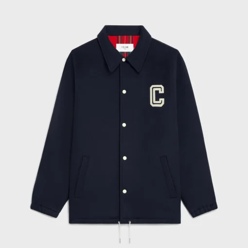 coach jacket in double-face wool