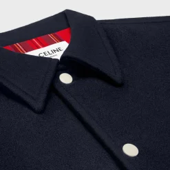 coach jacket in double-face wool