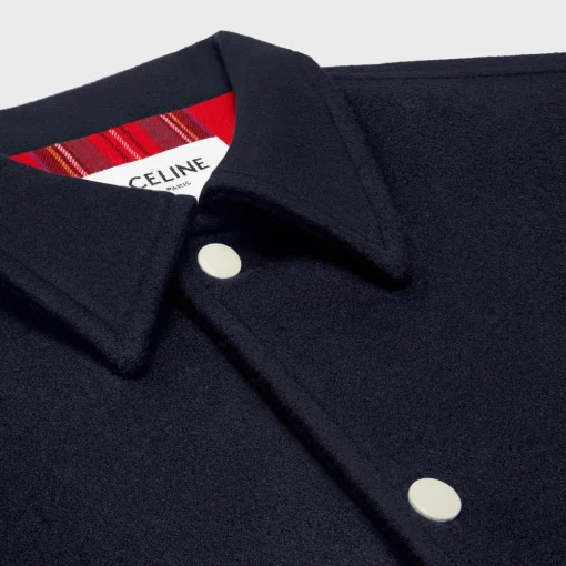 coach jacket in double-face wool