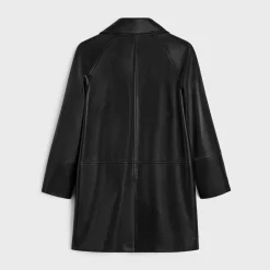 coat with Claudine collar in soft lambskin