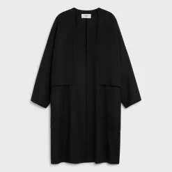 Coat with pure collar in double face Cashmere
