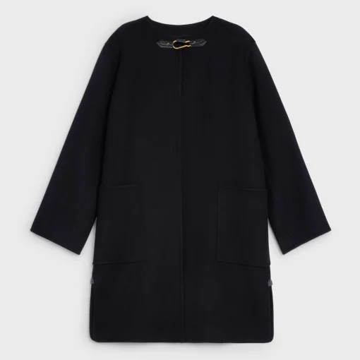 COAT WITH PURE COLLAR IN DOUBLE FACED CASHMERE