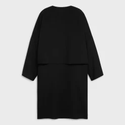 Coat with pure collar in double face Cashmere