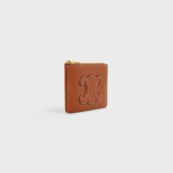 COIN AND CARD POUCH CUIR TRIOMPHE IN SMOOTH CALFSKIN