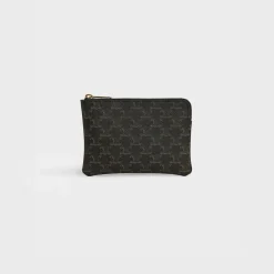 Coin And Card Pouch in Triomphe Canvas