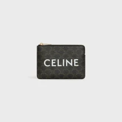 Coin And Card Pouch in Triomphe Canvas