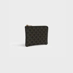 Coin And Card Pouch in Triomphe Canvas