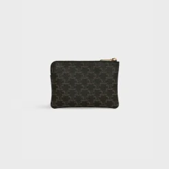 Coin And Card Pouch in Triomphe Canvas