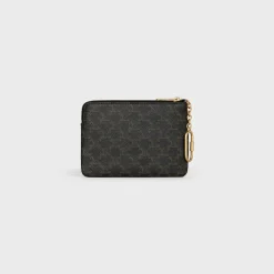 Coin And Card Pouch in Triomphe Canvas