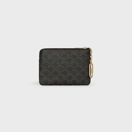 Coin And Card Pouch in Triomphe Canvas