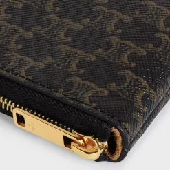Coin And Card Pouch in Triomphe Canvas