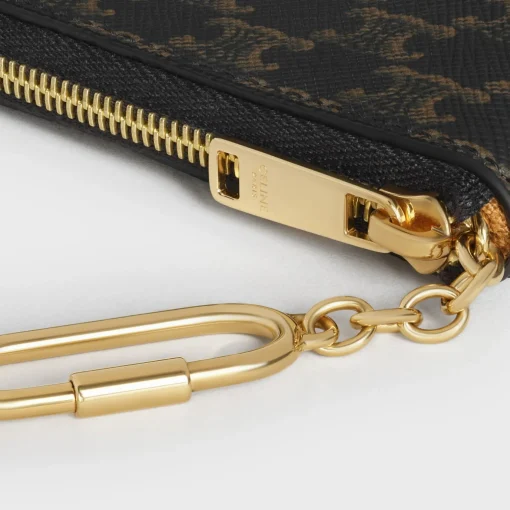 Coin And Card Pouch in Triomphe Canvas