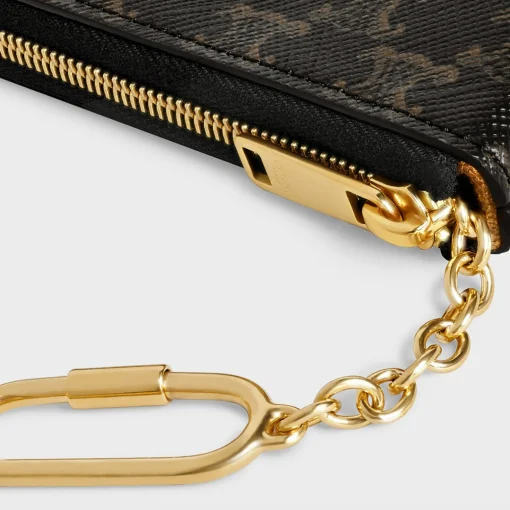 Coin And Card Pouch in Triomphe Canvas