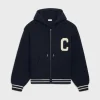 college hooded sweater in wool