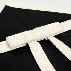 column dress in satin-lined crepe