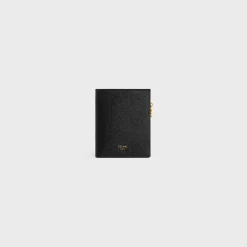 COMPACT WALLET TRIOMPHE CHARMS in GRAINED CALFSKIN