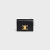 COMPACT WALLET WITH COIN TRIOMPHE in Shiny calfskin