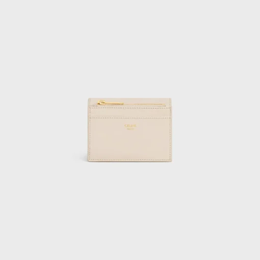 COMPACT WALLET WITH COIN TRIOMPHE in Shiny calfskin
