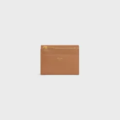 COMPACT WALLET WITH COIN TRIOMPHE in Shiny calfskin