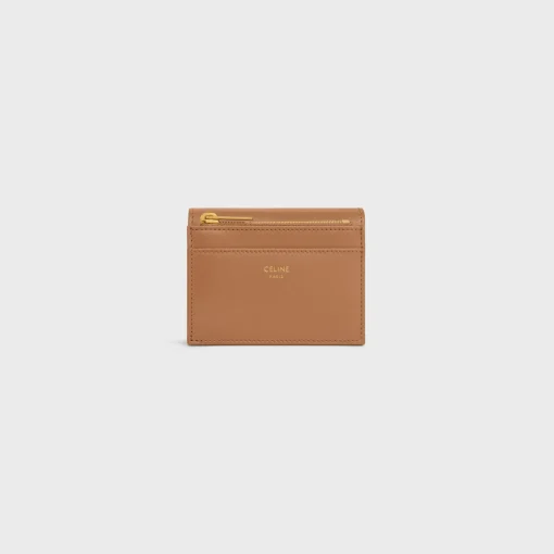 COMPACT WALLET WITH COIN TRIOMPHE in Shiny calfskin
