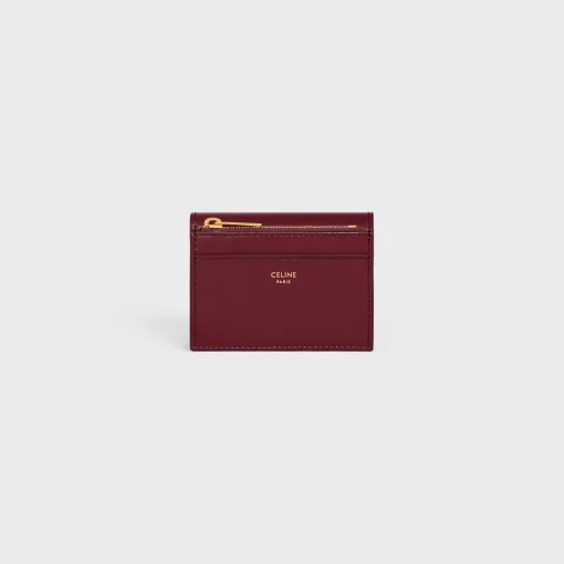 COMPACT WALLET WITH COIN TRIOMPHE in Shiny calfskin