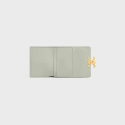 COMPACT WALLET WITH COIN TRIOMPHE in Shiny calfskin