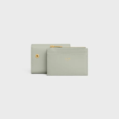 COMPACT WALLET WITH COIN TRIOMPHE in Shiny calfskin