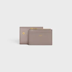 COMPACT WALLET WITH COIN TRIOMPHE in Shiny calfskin