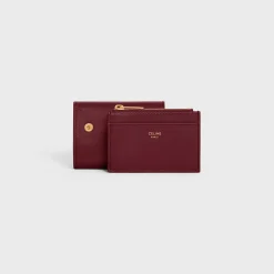 COMPACT WALLET WITH COIN TRIOMPHE in Shiny calfskin